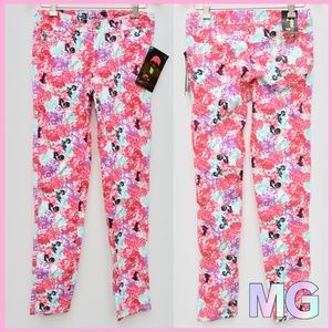 Liquid Gold Girl Floral Print Skinny Jeans 12